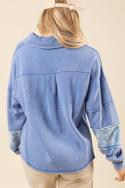 MAGGIE KNIT PULLOVER | BLUE