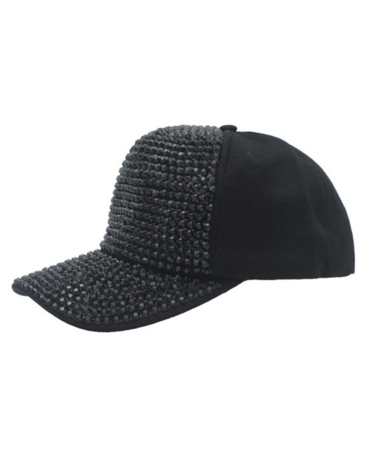 Rhinestone Baseball Hat | Black