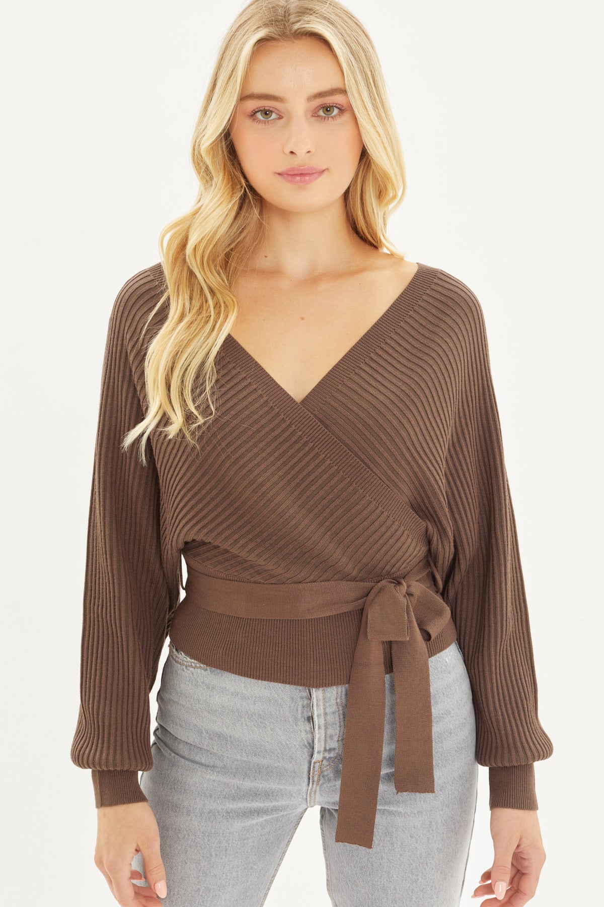 Liliana Sweater Wrap | Coco Brown