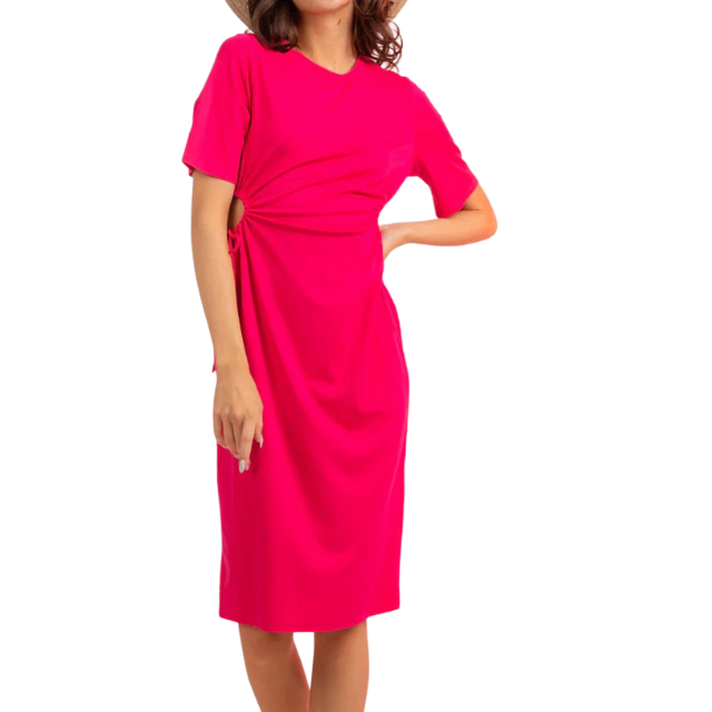 Samantha Midi Dress | Hot Pink